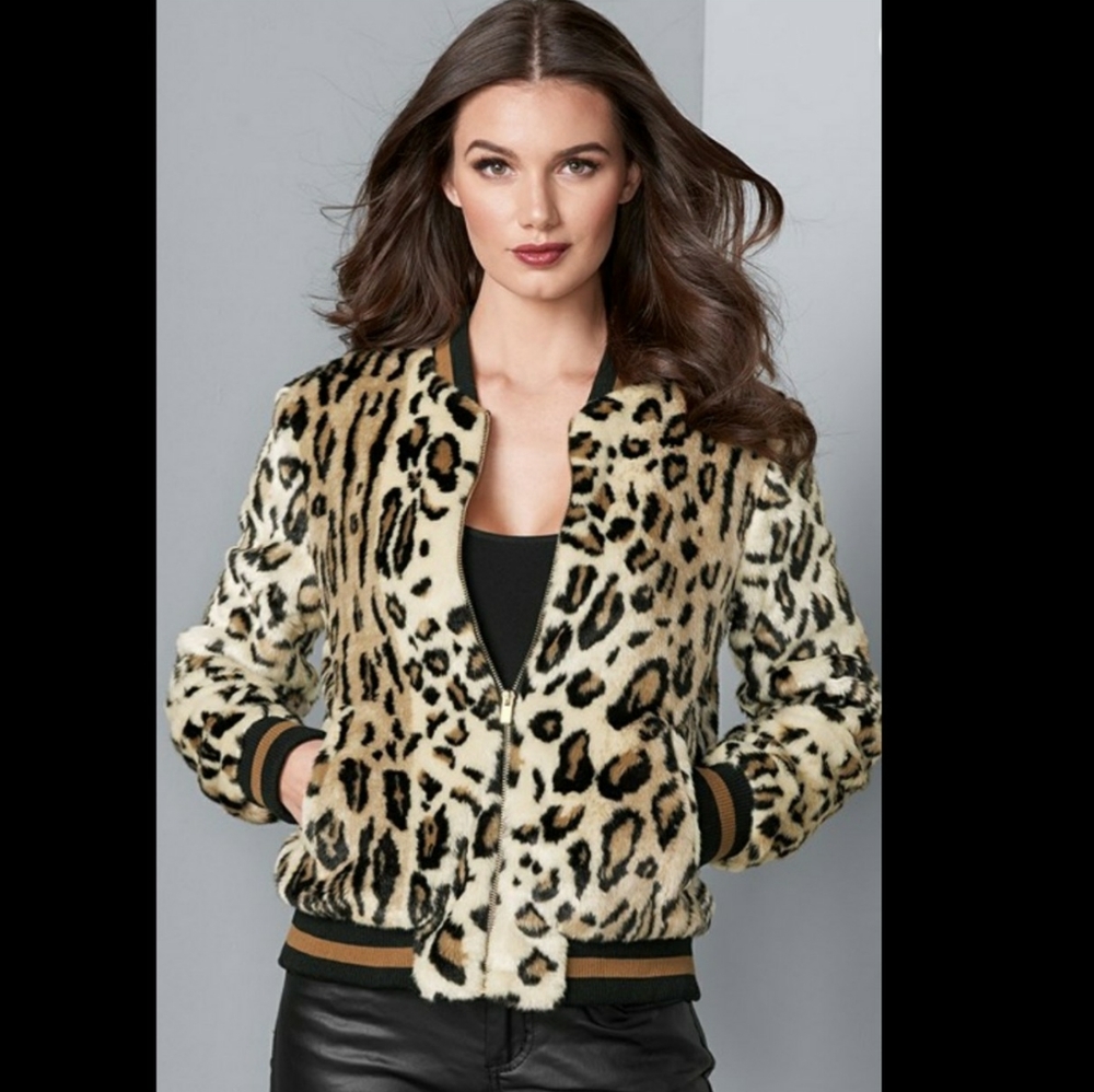 Venus Leopard Bomber Jacket 1XL
